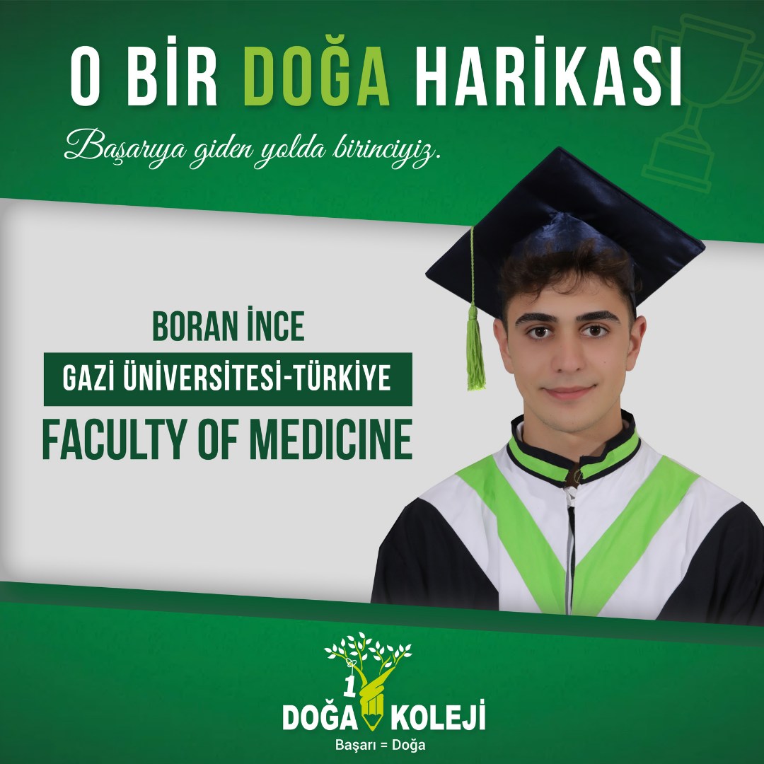 ⭐️ We congratulate our student Boran İnce and wish him continued success.