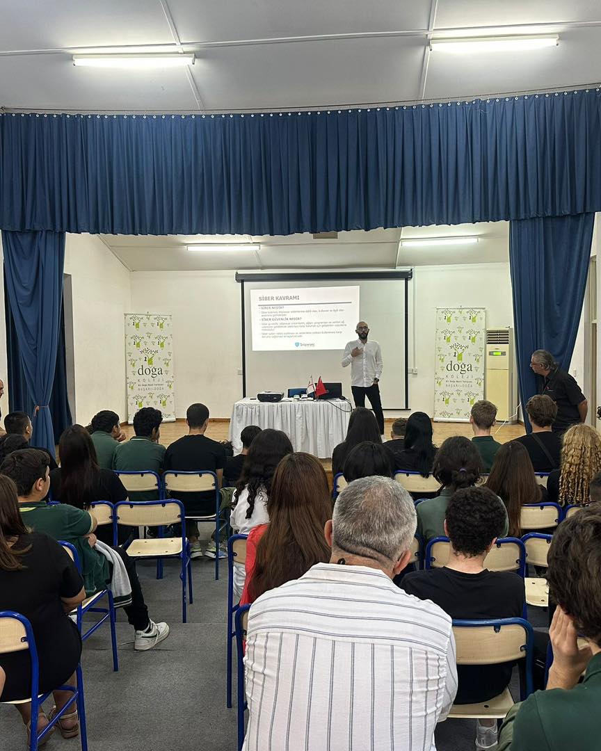 Within the scope of ‘Cyber Security Month’, Ömer Tokmak gave a seminar for our 9th and 10th graders.