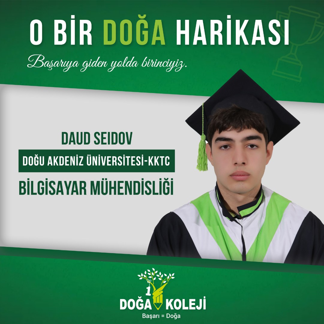 ⭐️ We congratulate our student Daud Seidov and wish him continued success