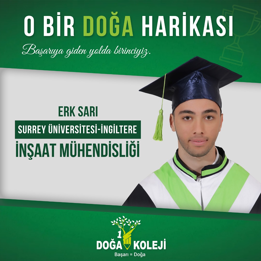 ⭐️ We congratulate our student Erk Sarı and wish him continued success