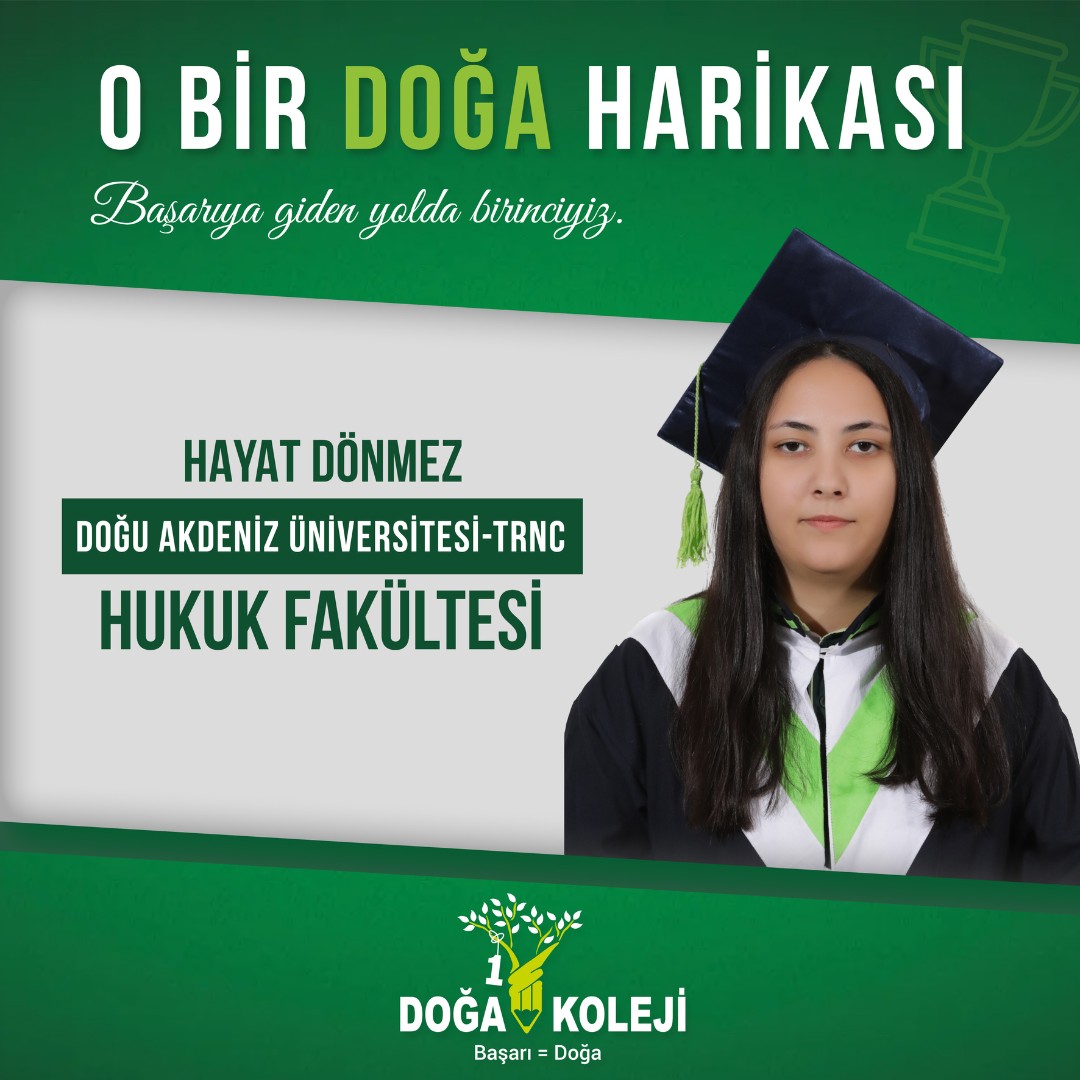 ⭐️ We congratulate our student Hayat Dönmez and wish her continued success