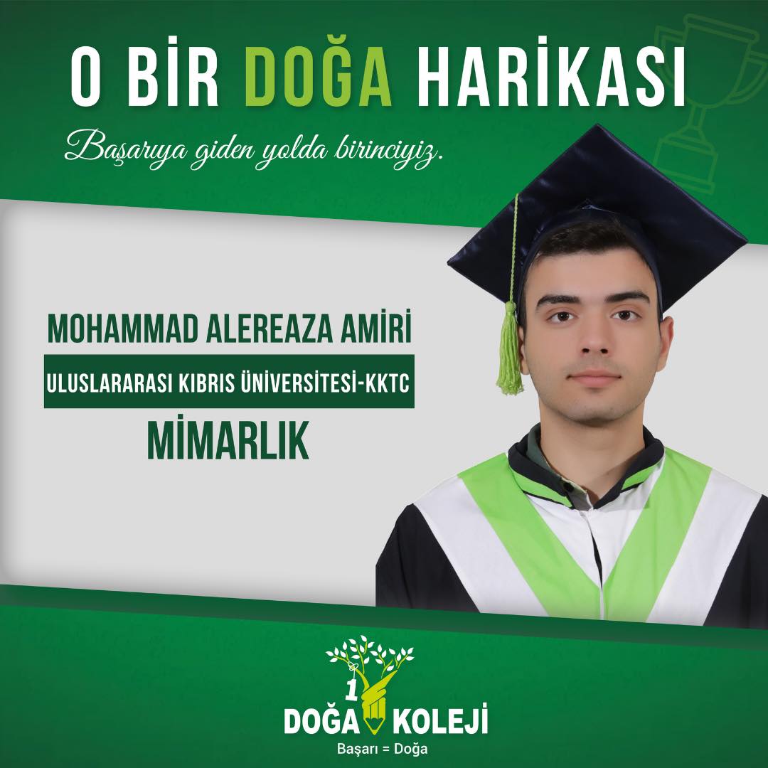 ⭐️ We congratulate our student Mohammad Alereaza Amiri and wish him continued success