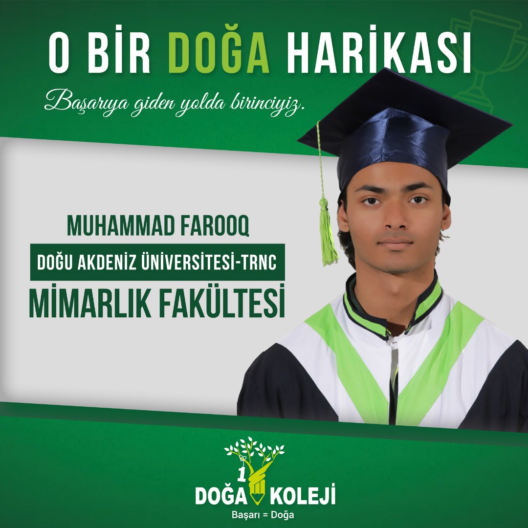 ⭐️ We congratulate our student Muhammad Farooq and wish him continued success
