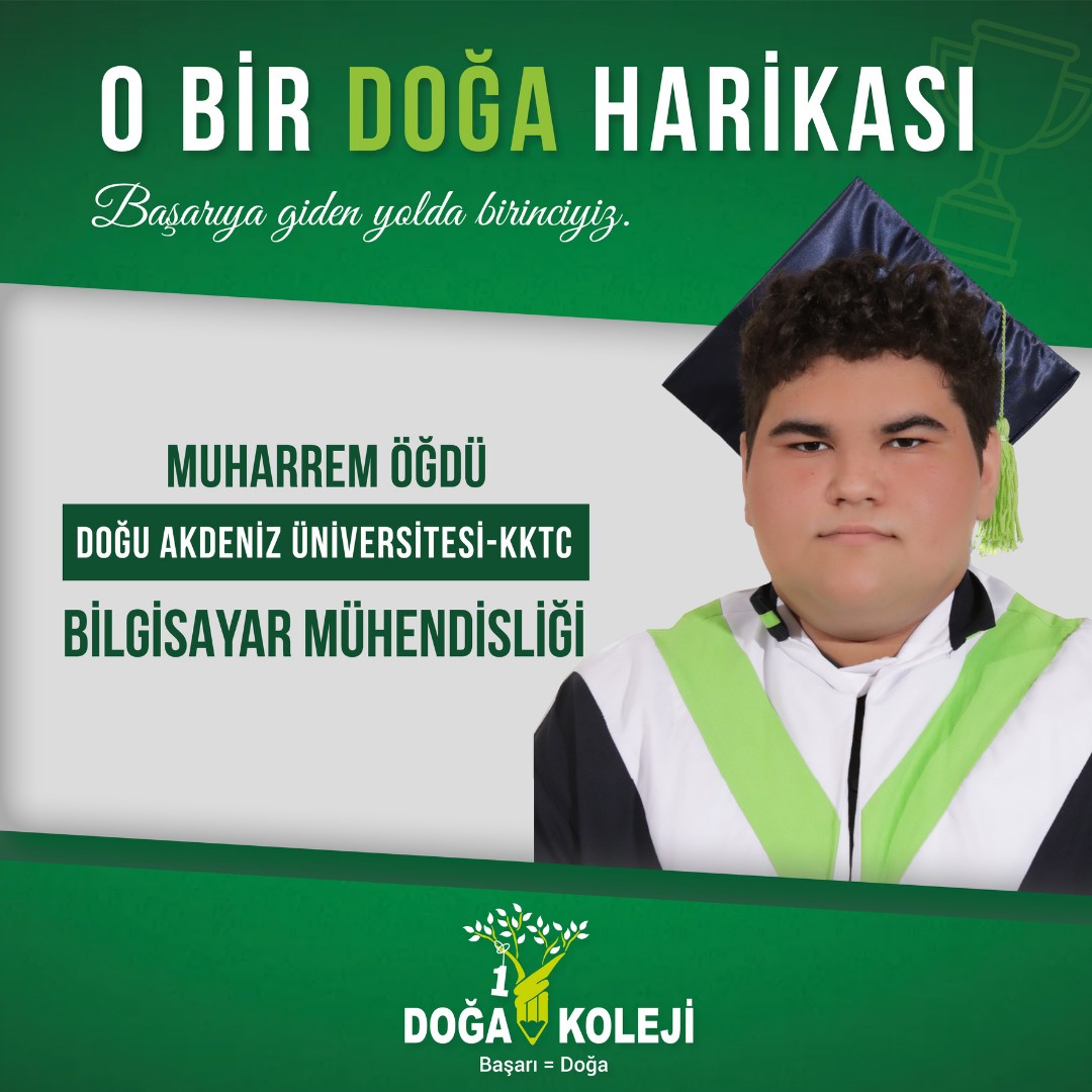 ⭐️ We congratulate our student Muharrem Öğdü and wish him continued success