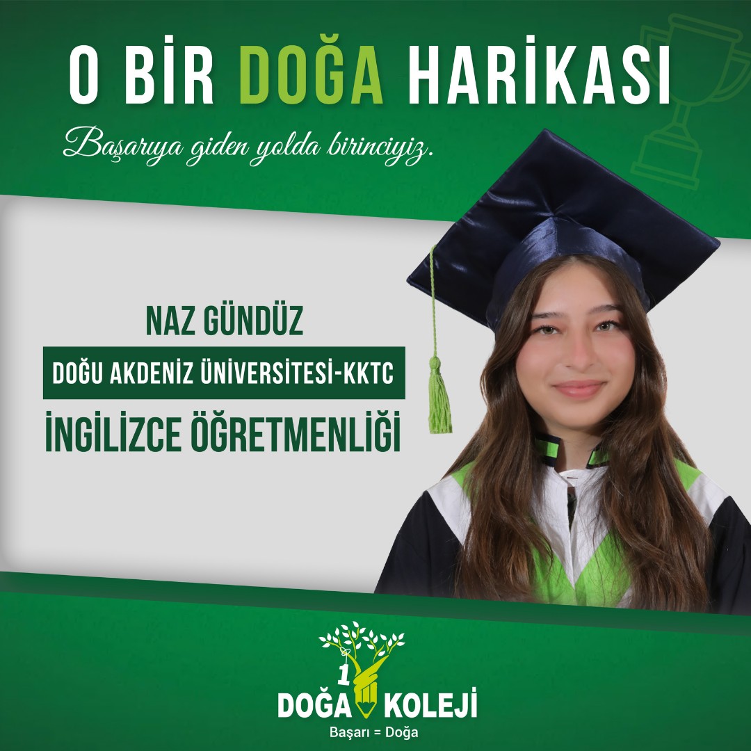 ⭐️ We congratulate our student Naz Gündüz and wish her continued success