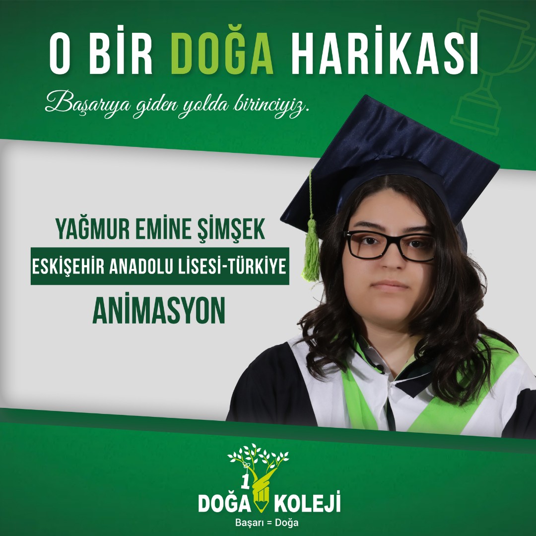 ⭐️ We congratulate our student Yağmur Emine Şimşek and wish her continued success