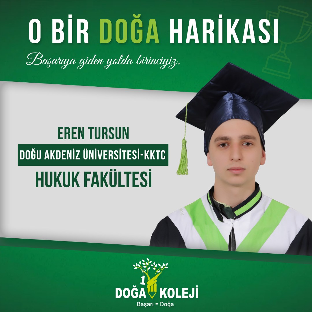 ⭐️ We congratulate our student Eren Tursun and wish him continued success